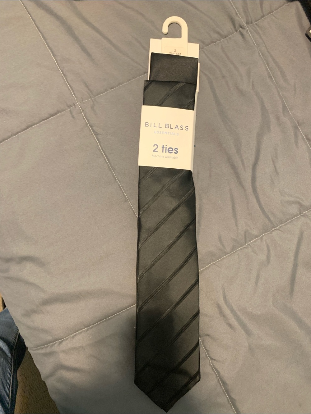 New with Tags Bill  Blass Black Stripe Tie - 2 Pack (Single Tie Shown)